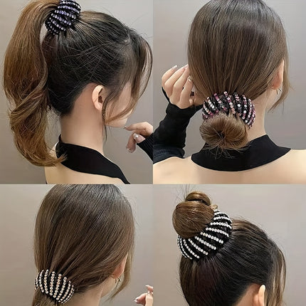 Elegant Bird Nest Rhinestone Hair Clip