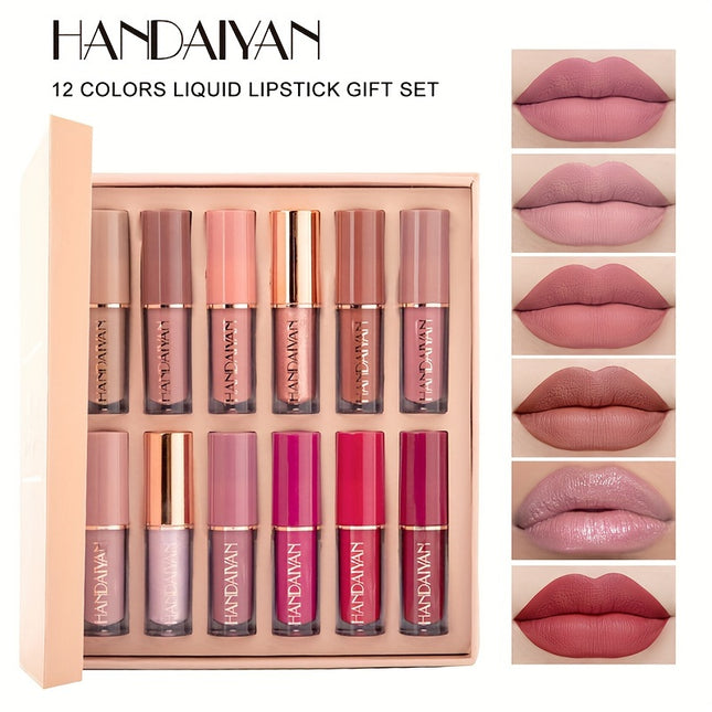 12-Color Smudge-Proof Lip Gloss Set