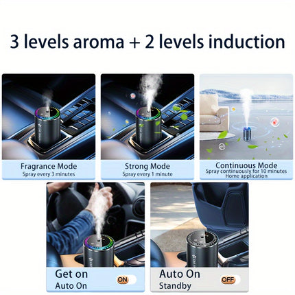 Smart Car Aromatherapy Diffuser with 3 Modes & Fragrance Oil