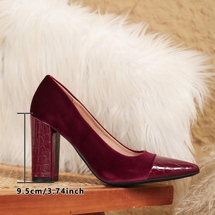 Embossed Flannel High Heel Pumps