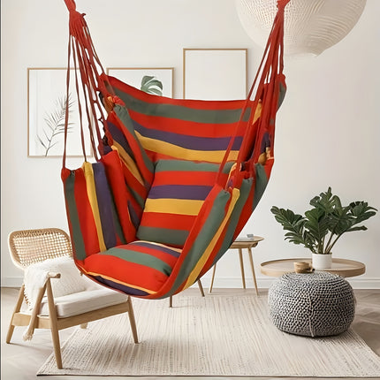 Versatile Canvas Hammock Chair - Indoor/Outdoor Swing for Relaxation