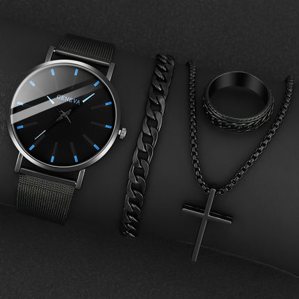 4pcs Men's Vintage Fashion Jewelry Set