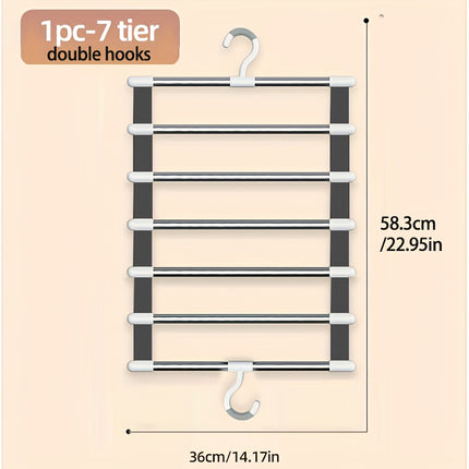 7-Tier Aluminum Pants Hanger Organizer