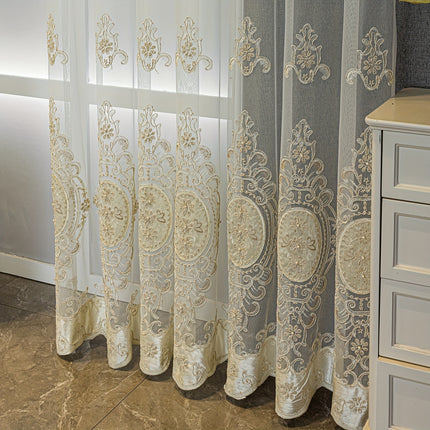 Glam Sheer Curtains with Beads