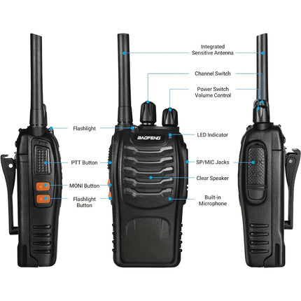 2pcs Handheld Two-Way Radios