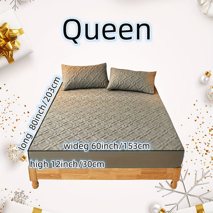 3pcs Waterproof Solid Fitted Sheet Set - 360° Coverage