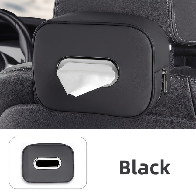 Fit Faux Leather Car Tissue Holder