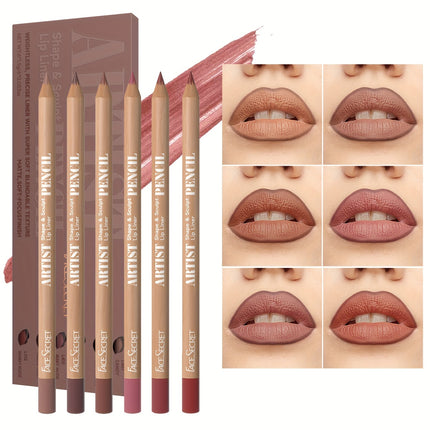 6-Piece Nude Lip Liner Set
