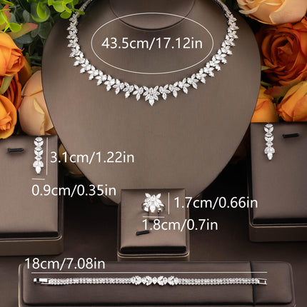 Elegant 18K Gold Wedding Jewelry Set