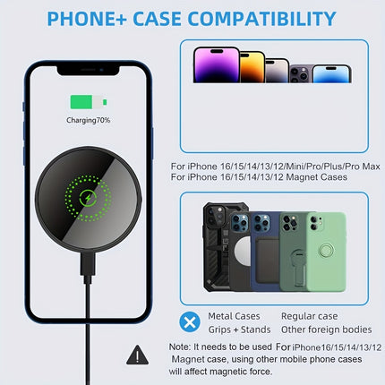 Magnetic Wireless Car Charger Mount for Fast Charging