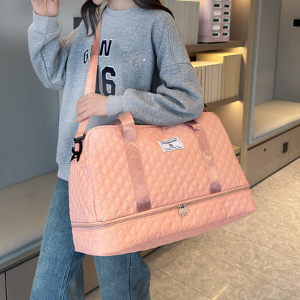 Argyle Pattern Large Capacity Duffle Bag