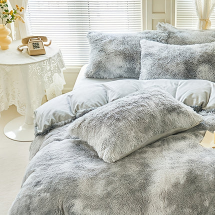 Cozy Tie-Dye Plush Duvet Cover Set – Soft & Stylish