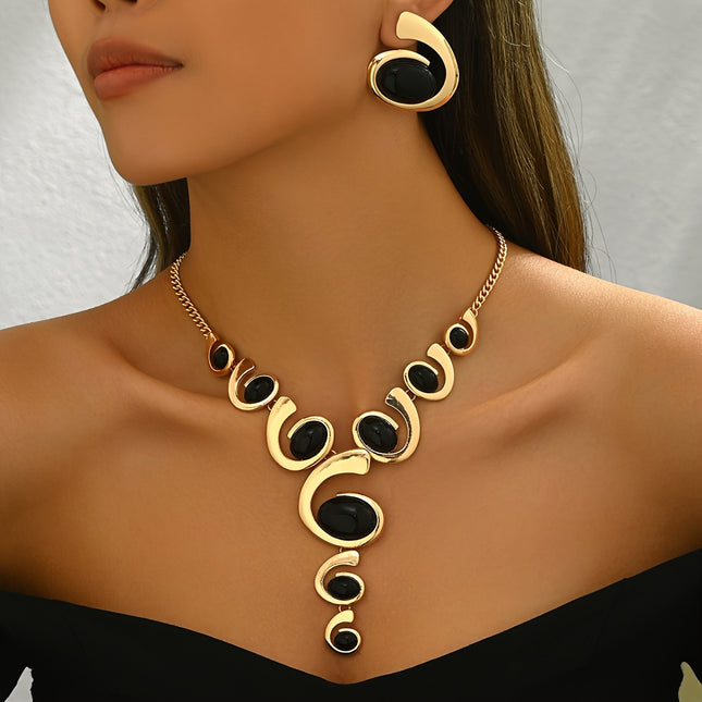 Boho Spiral Snail Jewelry Set