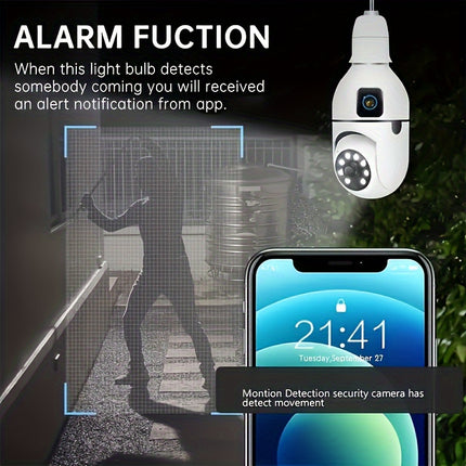 1080P HD WiFi Bulb Camera - 360° Smart Security