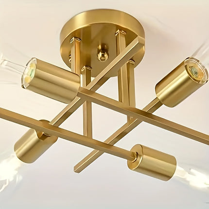 Modern Black Iron Satellite Ceiling Light – Industrial E27/E26 Bulb