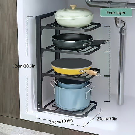 Adjustable 3-Tier Pot Rack